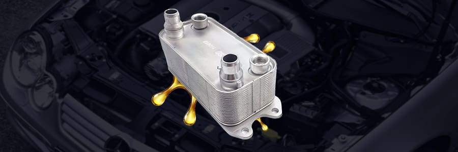 mercedes engine oil cooler that's leaking oil